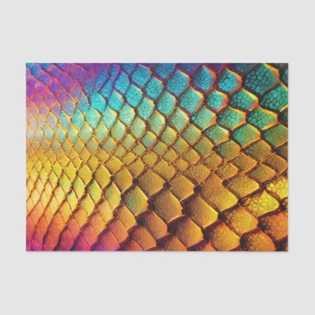 Rainbow-Scales-Musterdekoupage Seidenpapier (Vorderseite)