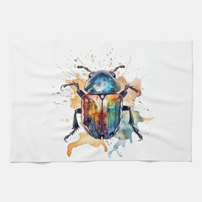Rainbow Scarab Geschirrtuch (Horizontal)