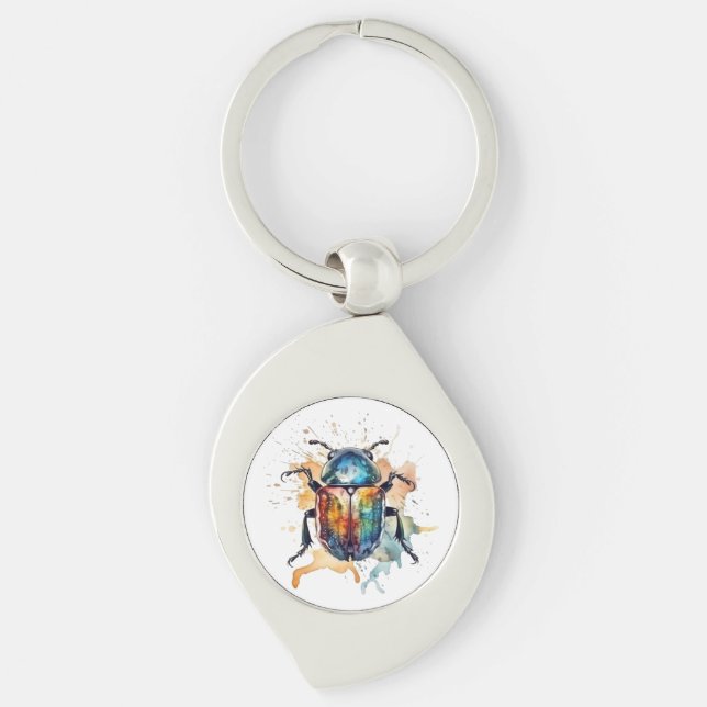 Rainbow Scarab Schlüsselanhänger (Vorderseite)