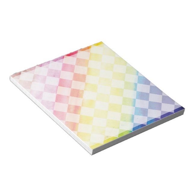 Rainbow-Schachbretter Notizblock (angewinkelt)