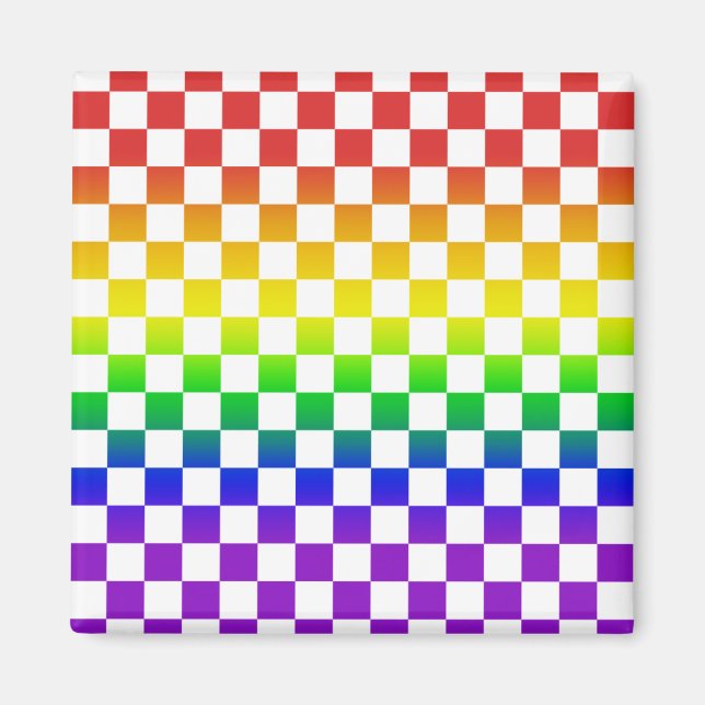 Rainbow Schachbretts Magnet 01 (Vorne)
