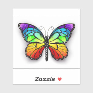 Rainbow-Schmetterling Monarch Aufkleber