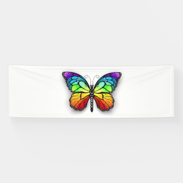 Rainbow-Schmetterling Monarch Banner (Horizontal)