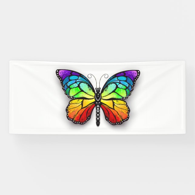 Rainbow-Schmetterling Monarch Banner (Horizontal)