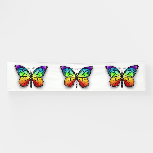 Rainbow-Schmetterling Monarch Banner (Horizontal)