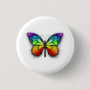 Rainbow-Schmetterling Monarch Button