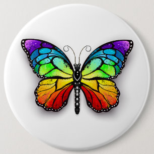 Rainbow-Schmetterling Monarch Button