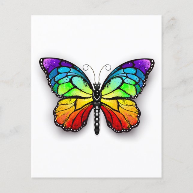 Rainbow-Schmetterling Monarch Flyer (Vorne)