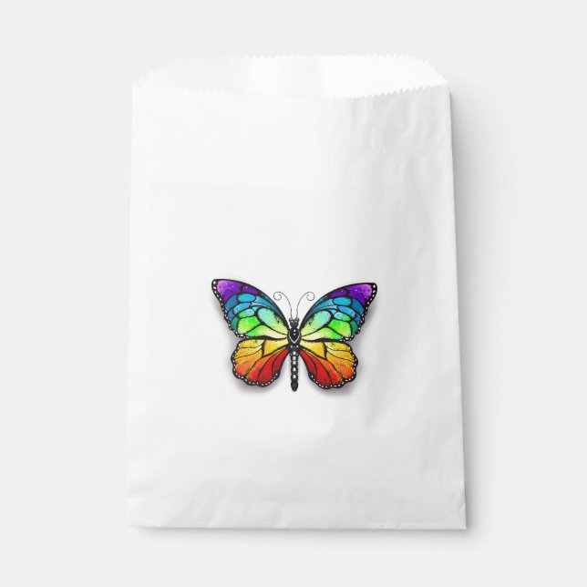 Rainbow-Schmetterling Monarch Geschenktütchen (Vorderseite)