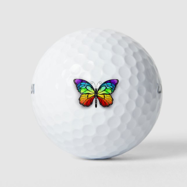 Rainbow-Schmetterling Monarch Golfball (Vorderseite)