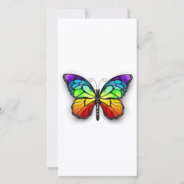 Rainbow-Schmetterling Monarch Karte (Vorderseite)