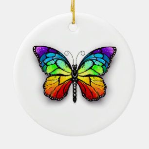 Rainbow-Schmetterling Monarch Keramik Ornament