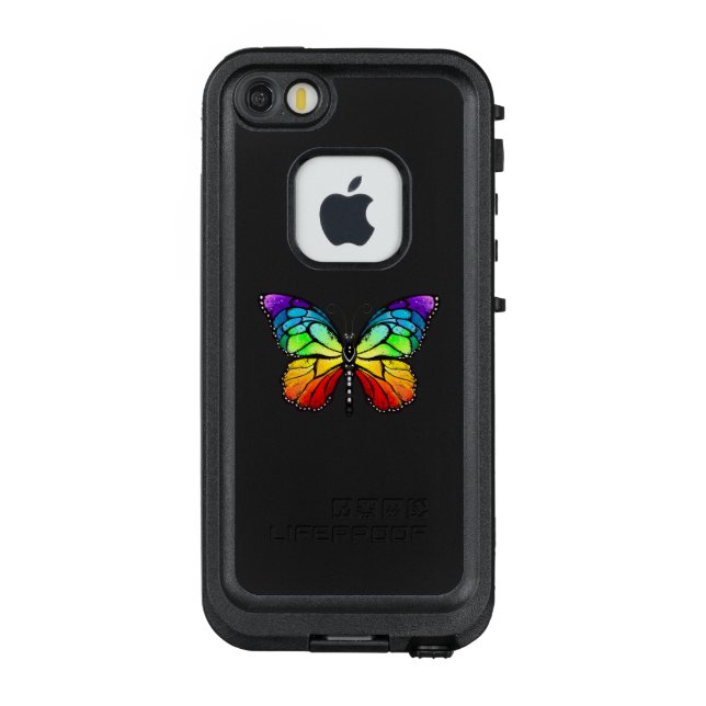 Rainbow-Schmetterling Monarch LifeProof iPhone Hülle (Rückseite)