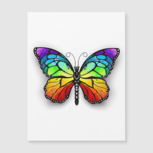 Rainbow-Schmetterling Monarch Magnetkarte