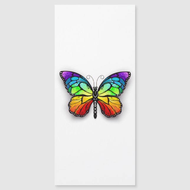 Rainbow-Schmetterling Monarch Magnetkarte (Vorderseite)