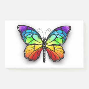 Rainbow-Schmetterling Monarch Post-it Klebezettel