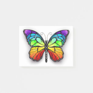Rainbow-Schmetterling Monarch Post-it Klebezettel
