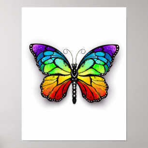 Rainbow-Schmetterling Monarch Poster