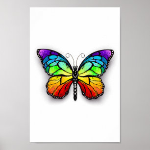 Rainbow-Schmetterling Monarch Poster