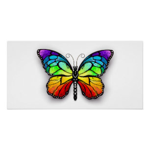 Rainbow-Schmetterling Monarch Poster