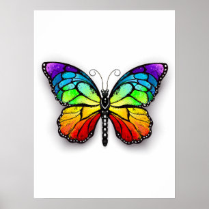 Rainbow-Schmetterling Monarch Poster