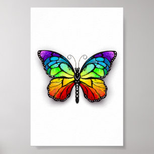 Rainbow-Schmetterling Monarch Poster