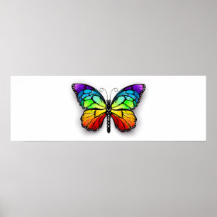 Rainbow-Schmetterling Monarch Poster