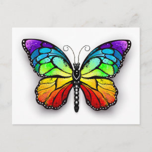 Rainbow-Schmetterling Monarch Postkarte