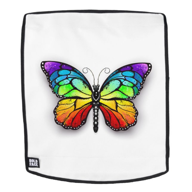 Rainbow-Schmetterling Monarch Rucksack (Abnehmbare Front)