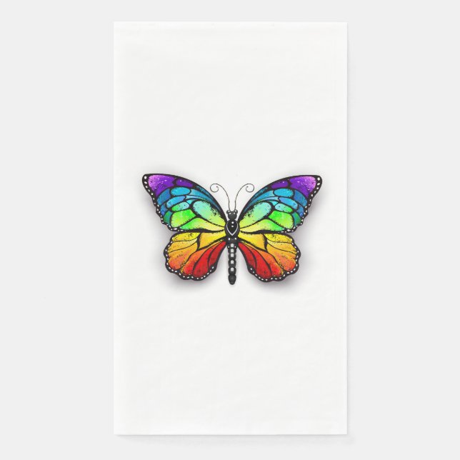 Rainbow-Schmetterling Monarch Serviette (Vorderseite)