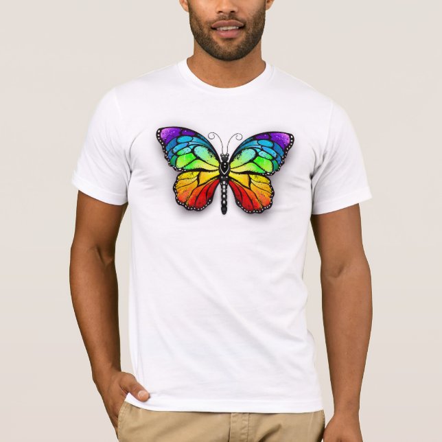 Rainbow-Schmetterling Monarch T-Shirt (Vorderseite)