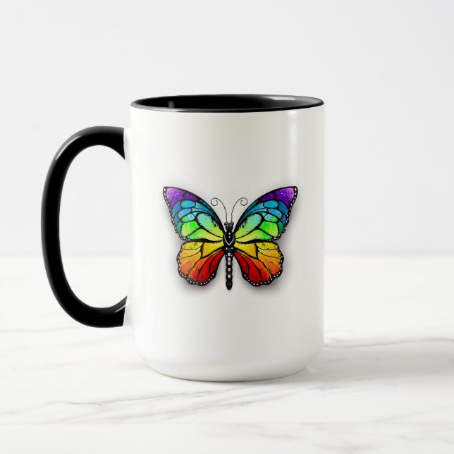 Rainbow-Schmetterling Monarch Tasse (Links)