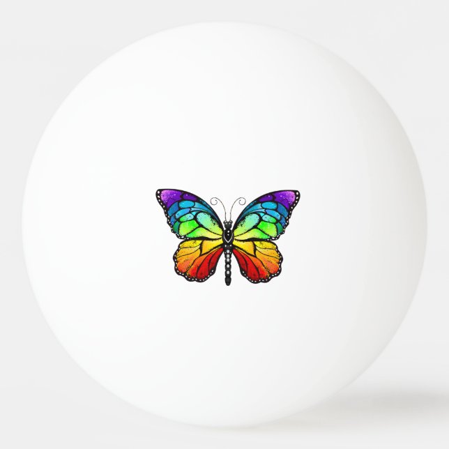 Rainbow-Schmetterling Monarch Tischtennisball (Vorderseite)