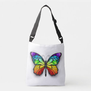 Rainbow-Schmetterling Monarch Tragetaschen Mit Langen Trägern