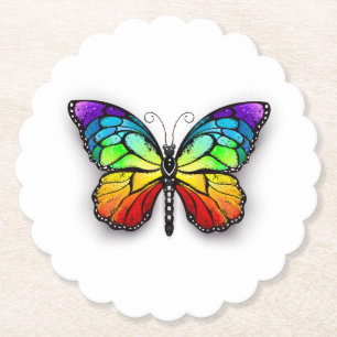 Rainbow-Schmetterling Monarch Untersetzer