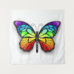 Rainbow-Schmetterling Monarch Wandteppich