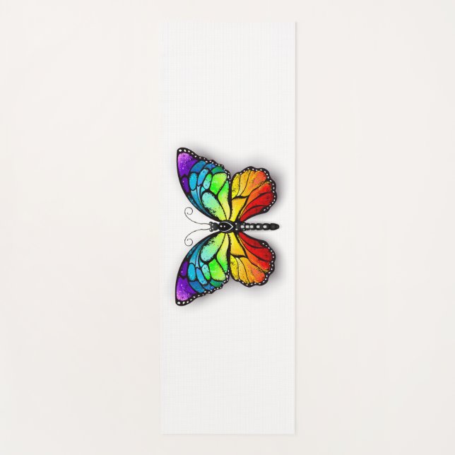 Rainbow-Schmetterling Monarch Yogamatte (Vorderseite)