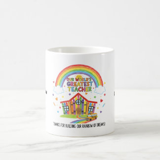 Rainbow School Smiling Sun Worlds Greatest Teacher Kaffeetasse
