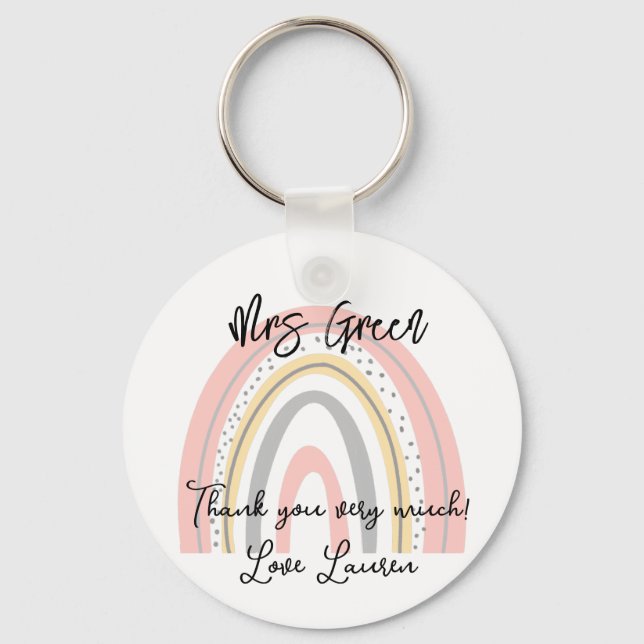 Rainbow-Schullehrer Schlüsselanhänger (Vorderseite)