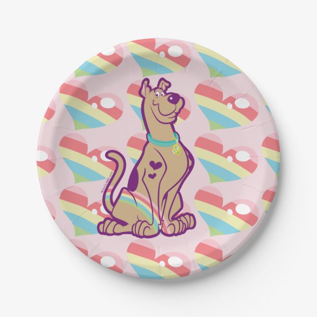 Rainbow Scooby-Doo Pappteller (Vorderseite)