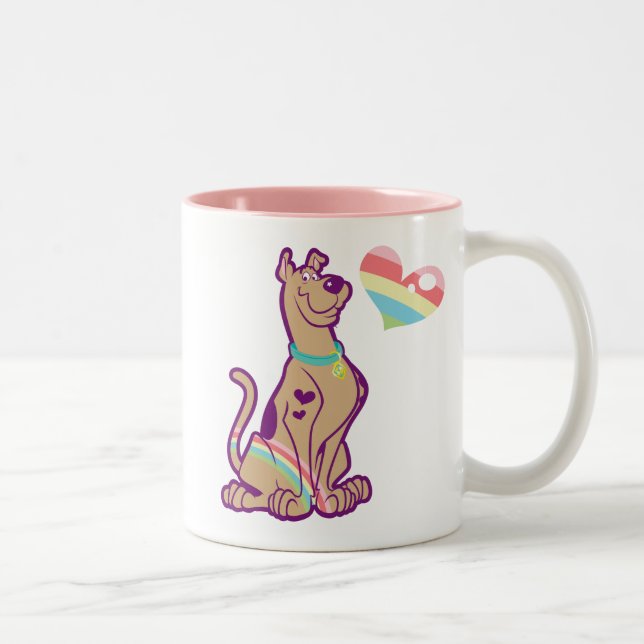 Rainbow Scooby-Doo Zweifarbige Tasse (Rechts)