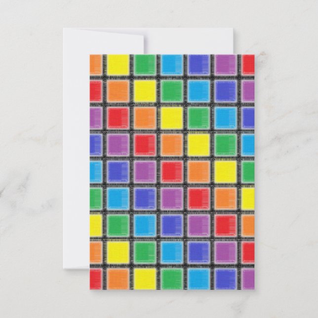 Rainbow Scratched Squares (Vorderseite)