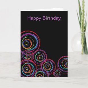 Rainbow Scribble Circles Karte