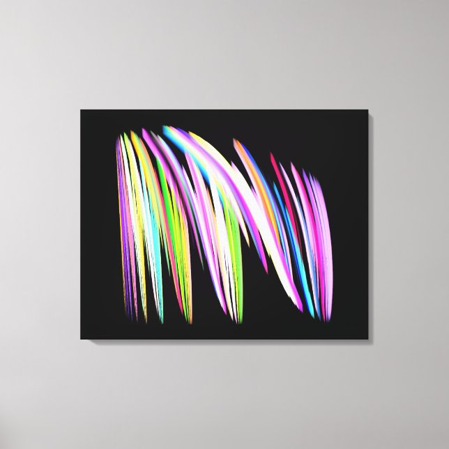 Rainbow Scribble Wrapped Canvas Print Leinwanddruck (Vorderseite)