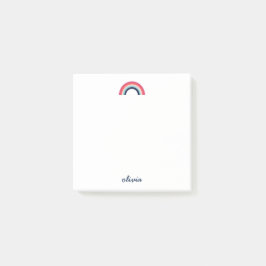 Rainbow-Script-Name Personalisiert Post-it Klebezettel