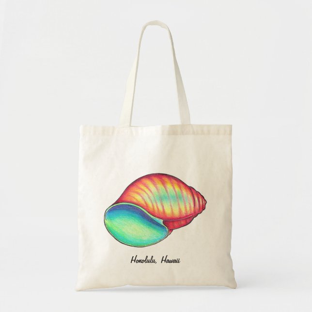 Rainbow Seashell Bag Tragetasche (Vorne)
