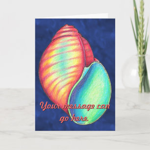 Rainbow Seashell Card Karte