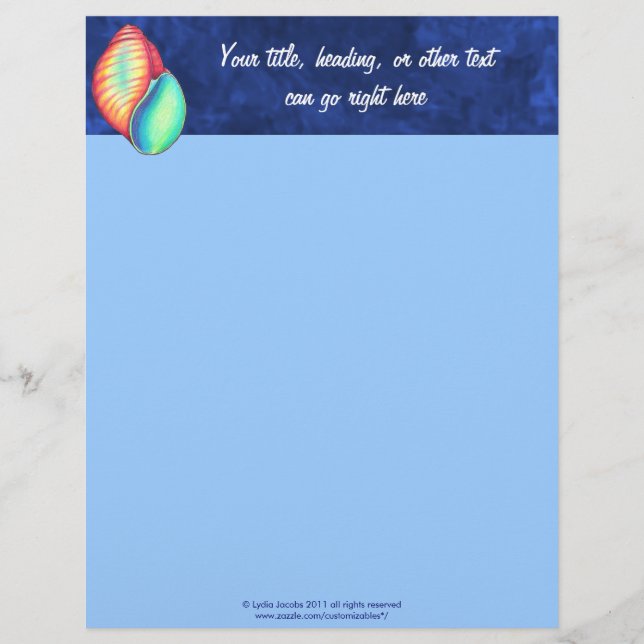 Rainbow Seashell Letterhead Briefbogen (Vorderseite)