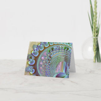 Rainbow Seashell Note Card Karte