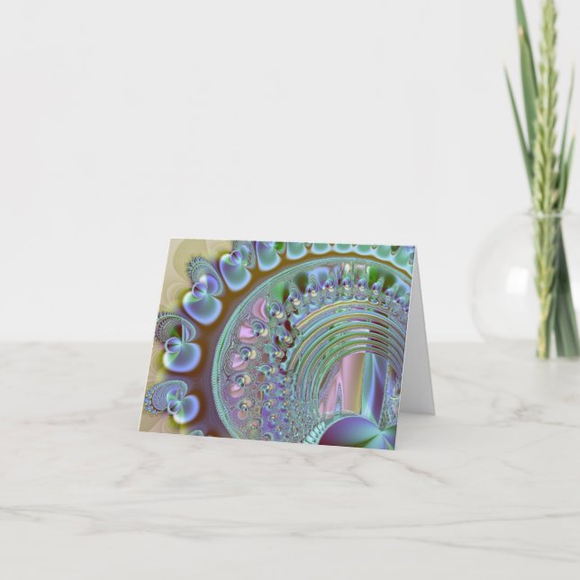 Rainbow Seashell Note Card Karte (Vorderseite)